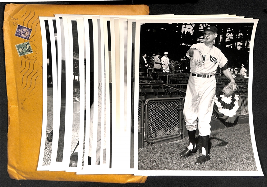 Lot of (15) Don Wingfield 1950s-1960 New York Yankees 8x10 Type 1 Photos (w. Original Envelope From Wingfield)